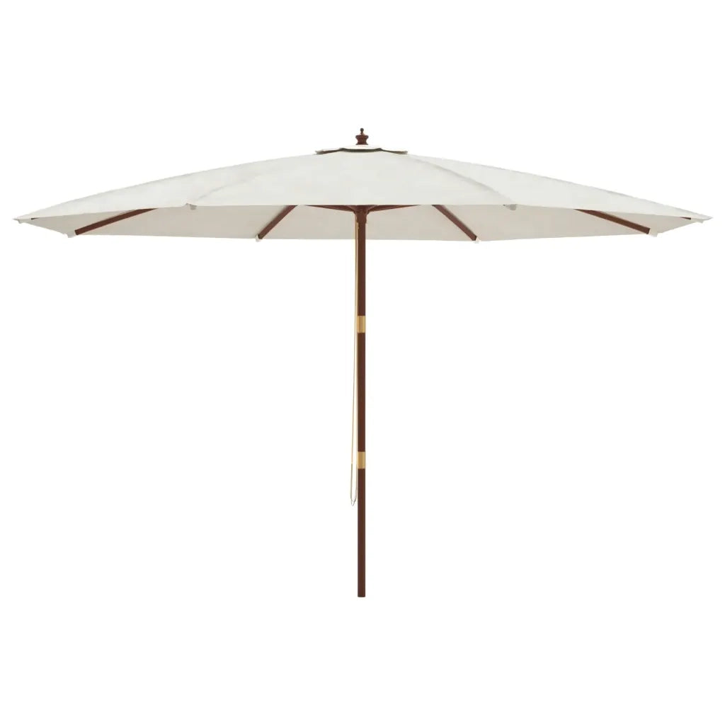 Ombrellone da Giardino con Palo in Legno Sabbia 400x273 cm 363175