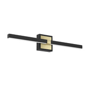 Applique Moderna Peguera Alluminio Nero 1 Luce Led Integrato 11W