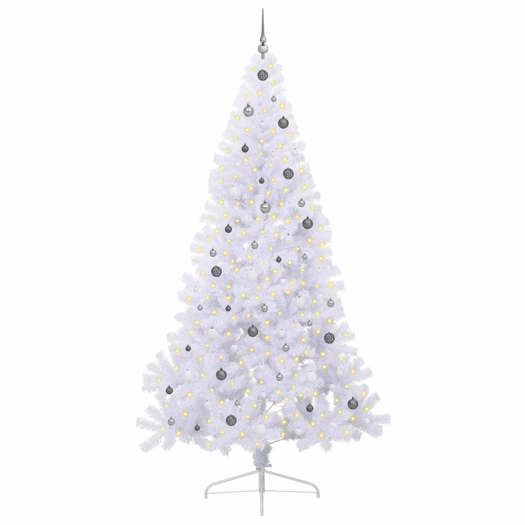 Albero di Natale artificiale Bianco 240 cm PVC e Acciaio