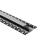 Profilo LED GNS02 esterno nero diffusore satinato 2m