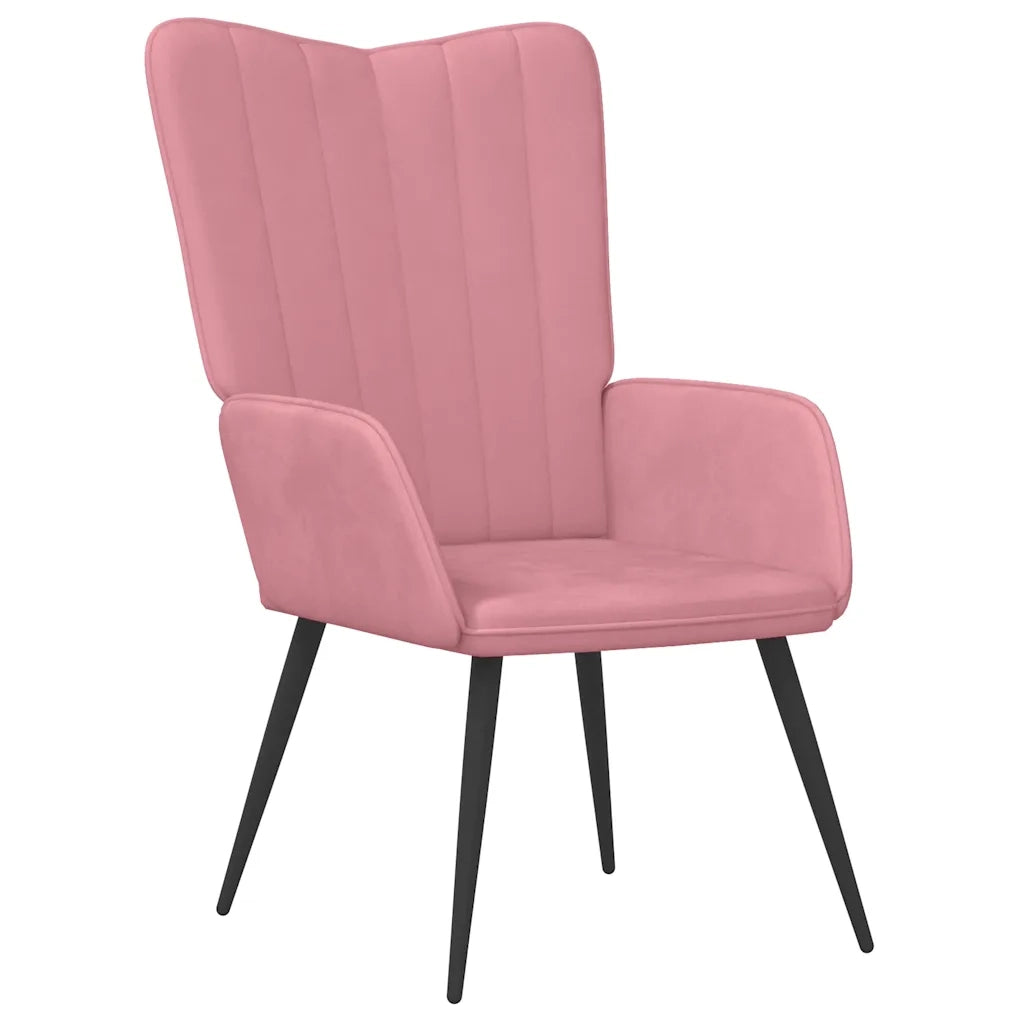 Poltrona | Sedia Relax Rosa in Velluto
