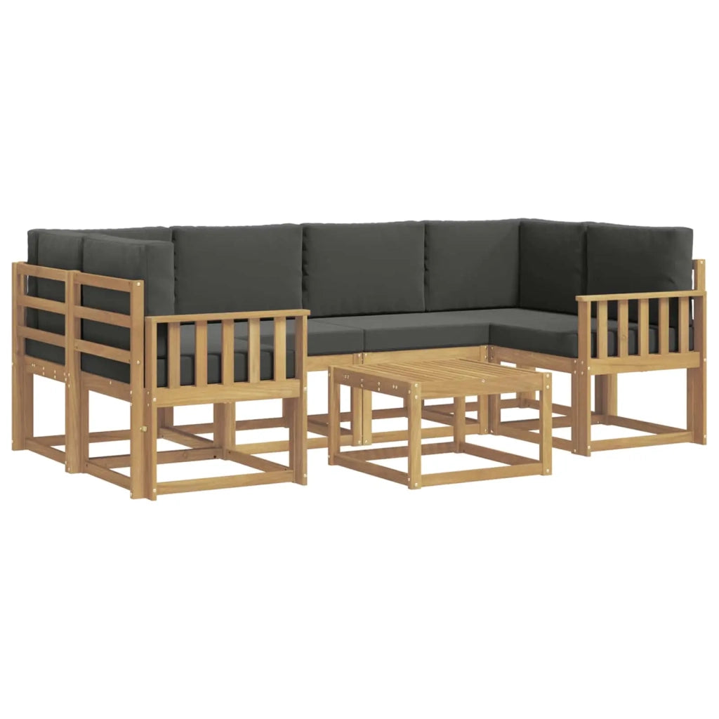 Set di divani da esterno 7 pz Bianco e Antracite 3387311