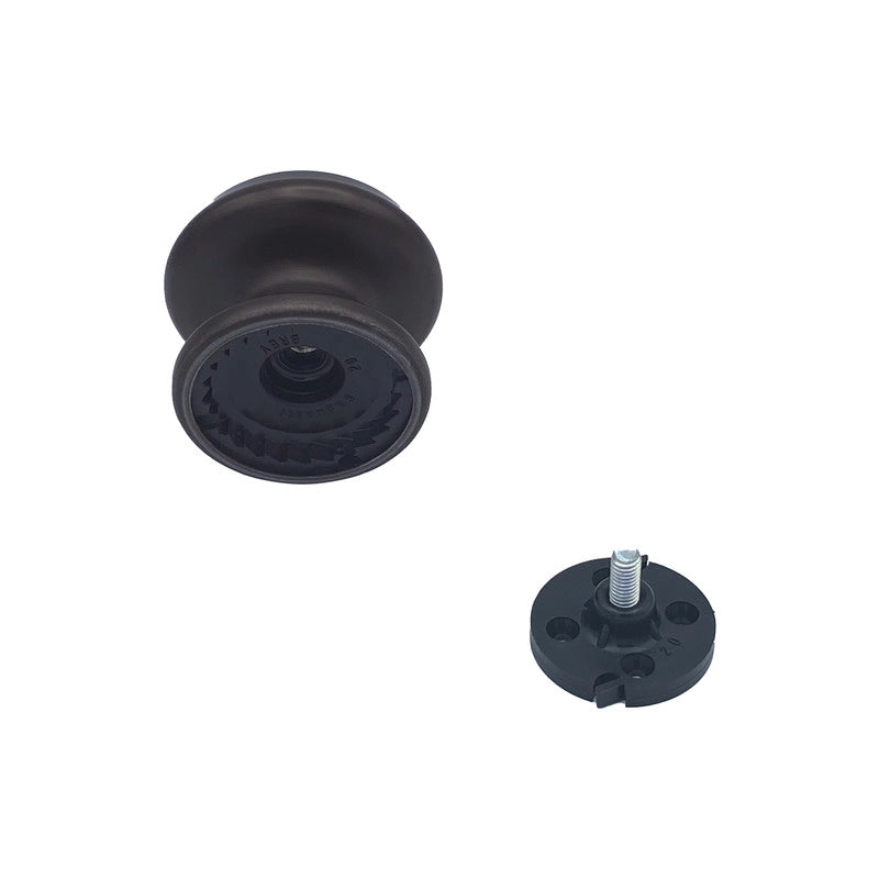 Pomolo fisso per porta SAGUATTI 177/80IB in alluminio marrone opaco