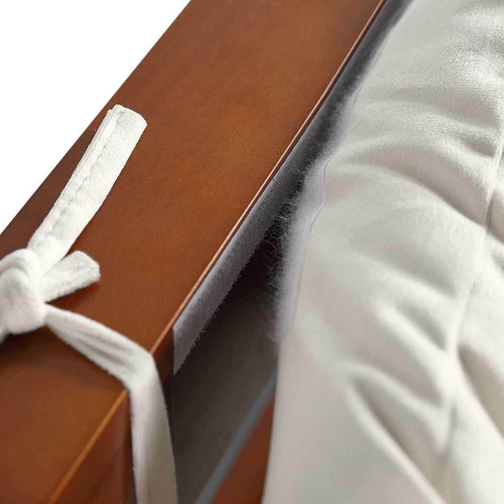 LETTO Imbottito 90x200 cm Marrone con schienale imbottito