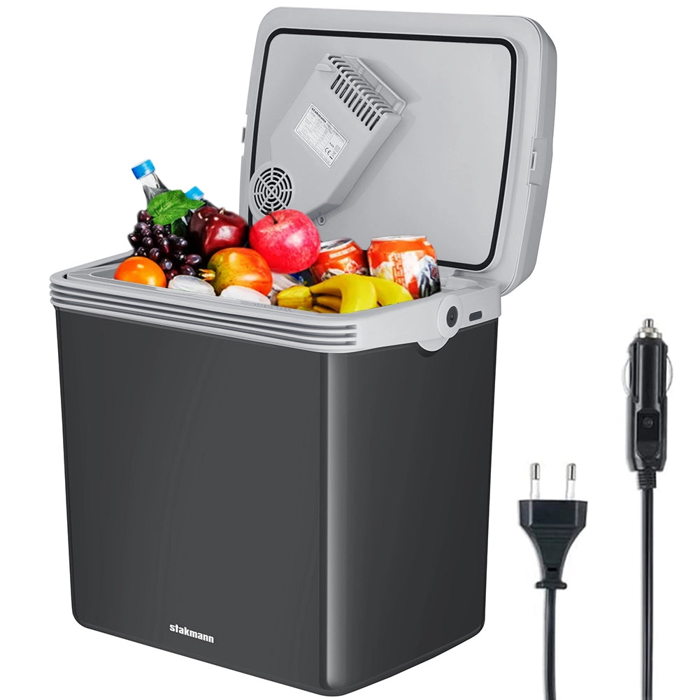 Frigorifero Elettrico Portatile 32 L a Pozzetto Caldo e Freddo Grigio Spina 230V e 12V Grigio