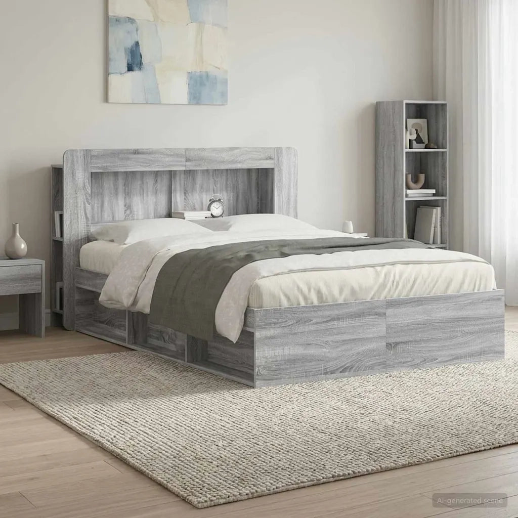 Testata del letto Grigio Sonoma Legno ingegnerizzato