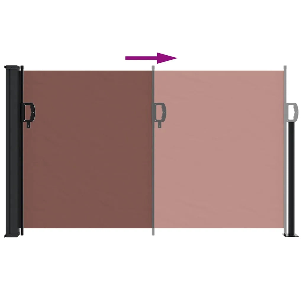 Tenda da Sole Laterale Retrattile-Tenda parasole per balcone per giardino Marrone 117x300 cm