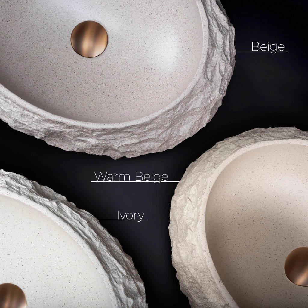Lavabo Da Appoggio Rea Mika Warm Beige