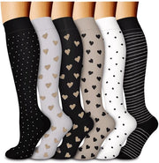 Compressi in gomma per uomo e donna (6 paia) - Sostegno ottimale per cura, corsa, camminata e recupero (L-XL)