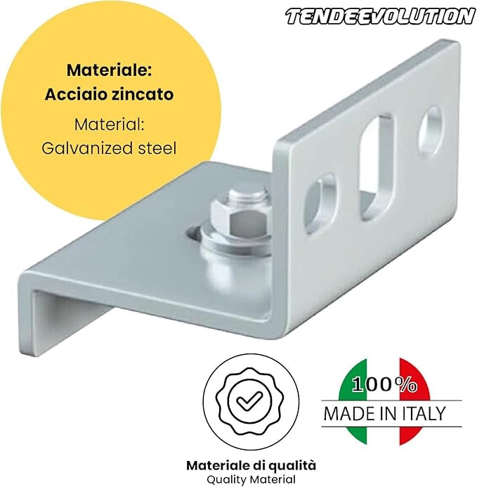 Staffa Acciaio Zincato per Monorotaia MR3 – Montaggio a Parete