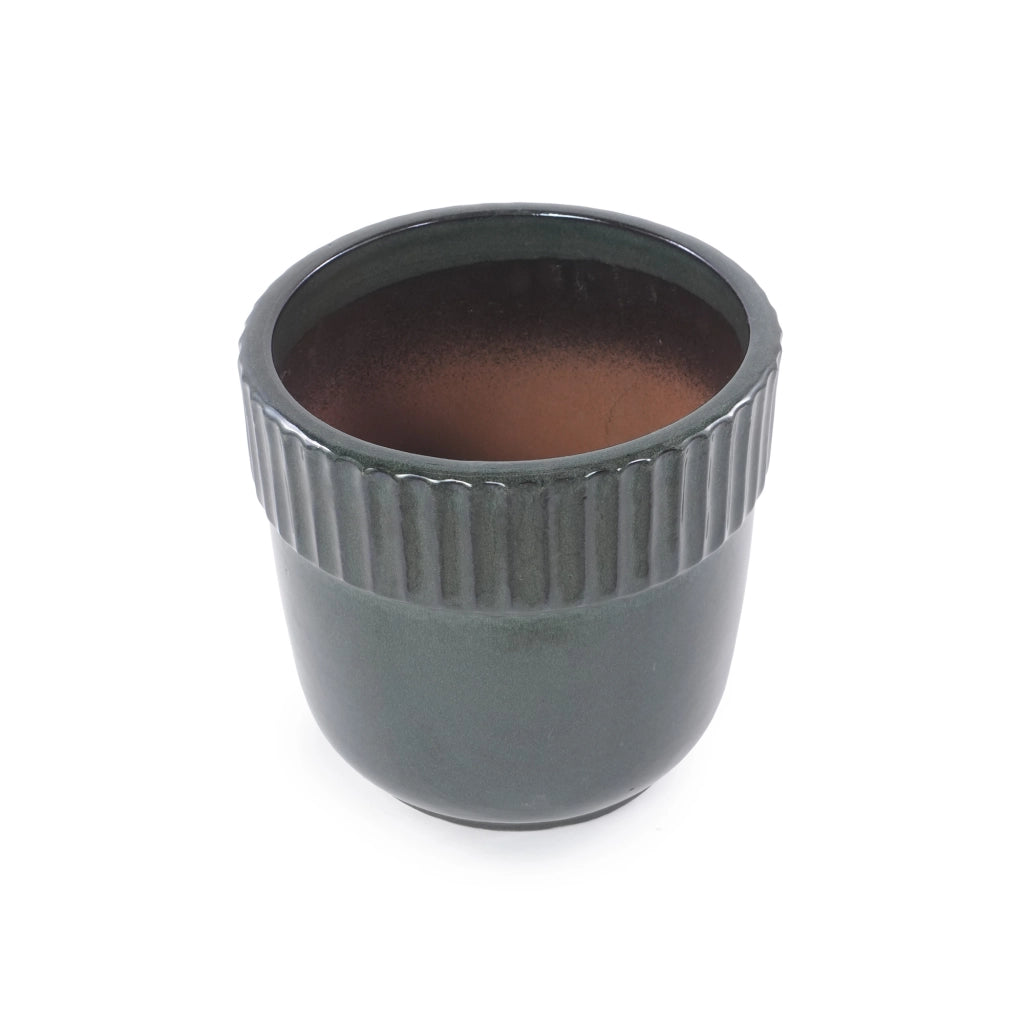 VASI DA FIORI Set da 3 pezzi Ø 38/30,5/23 cm Ceramica Verde Scuro
