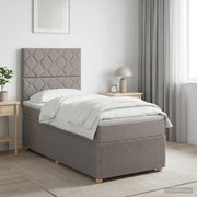Letto box spring con materasso Tortora 90 x 200 cm Tessuto 3454316