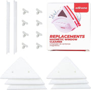 Pulitore magnetico bifacciale per infissi 15-24 mm - Kit di pulizia finestre professionale con parti di ricambio