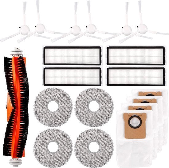 Accessori per Dreame L10s Ultra-aspirapolvere, 1 * borsetto principale, 6 * borsetti laterali, 4 * sacchi aspirapolvere, 4 * filtri, 4 * tovaglioli per Dreame L10s Ultra-aspirapolvere