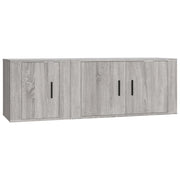 Set Mobili Porta TV 2 pz | Armadietto TV | Mobile Porta TV Grigio Sonoma in Legno Multistrato