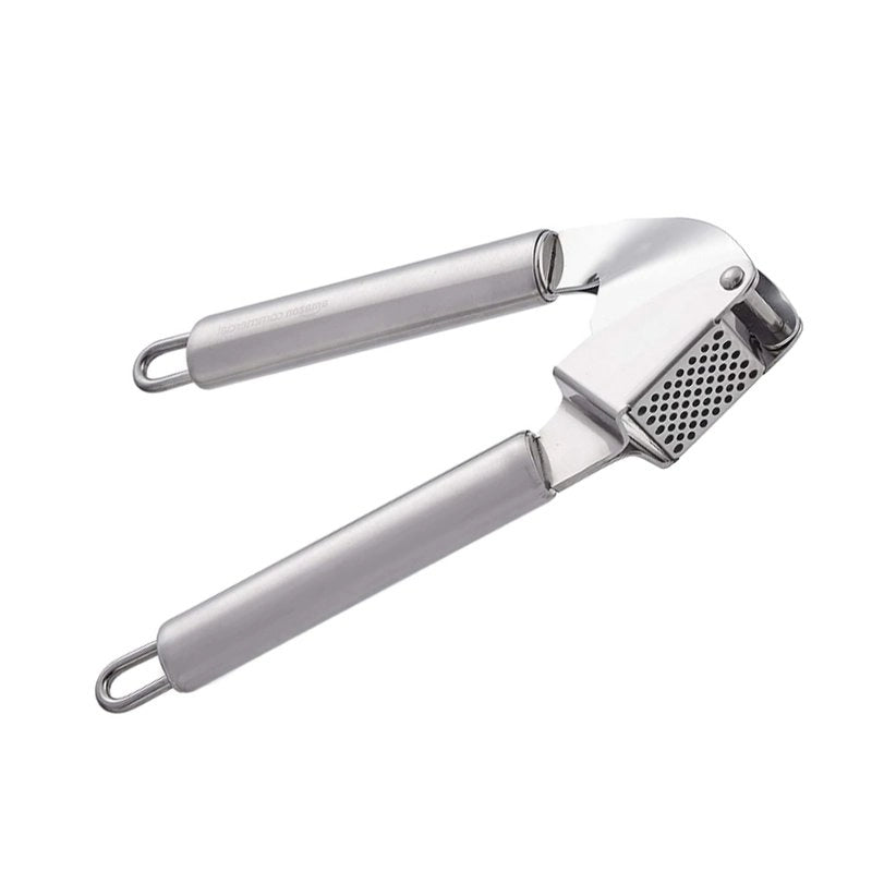 Spremiaglio Schiaccia Aglio Manuale In Acciaio Inox Professionale Con Maniglia In Acciaio Rotondo