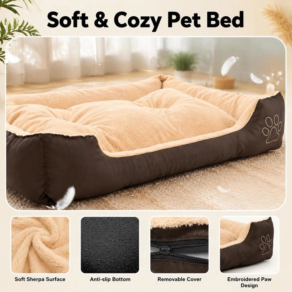 Warm Dog Bed With Padded Cushion XL