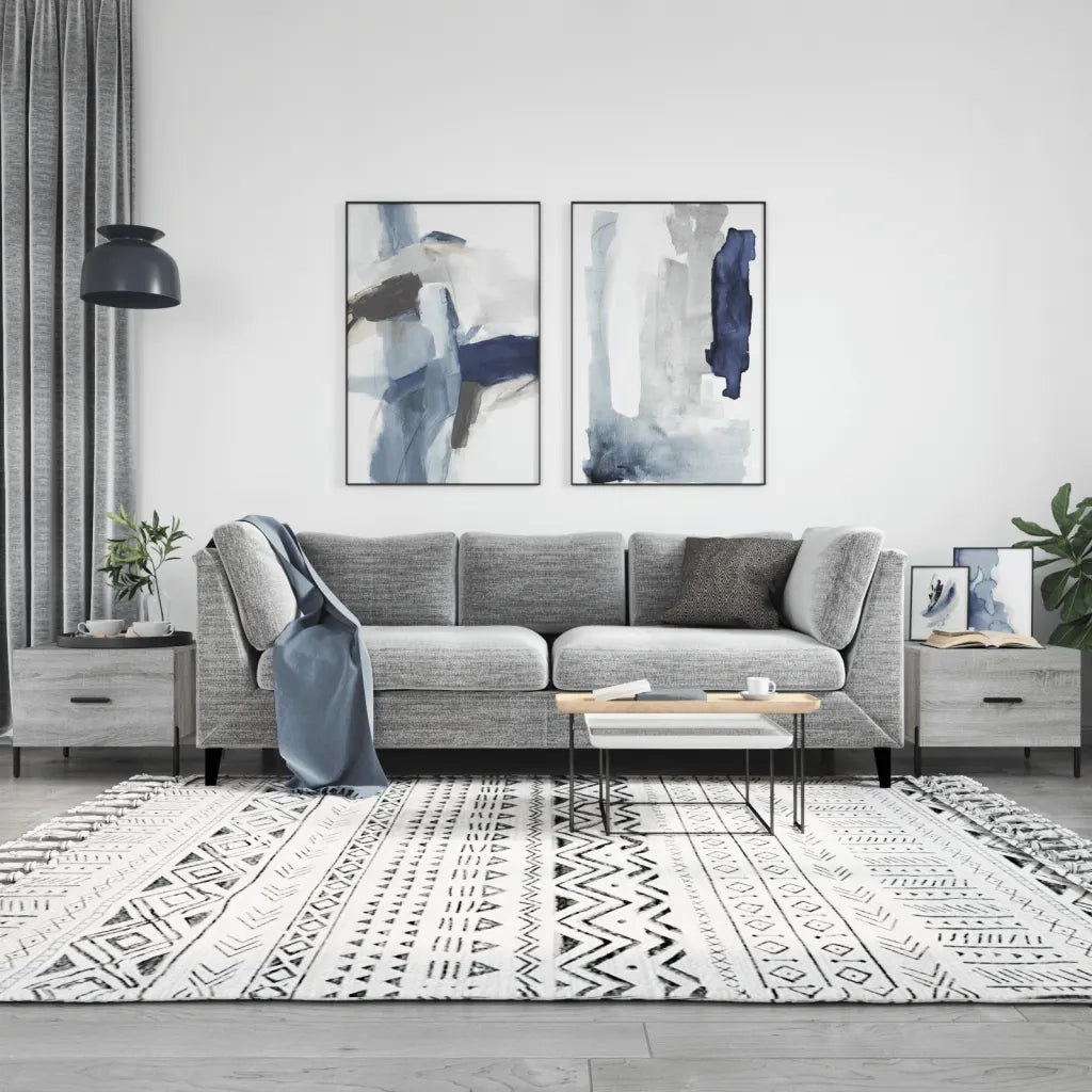 Tavolini Salotto 2pz Grigio Sonoma 50x50x40cm Legno Multistratocod mxl 80612