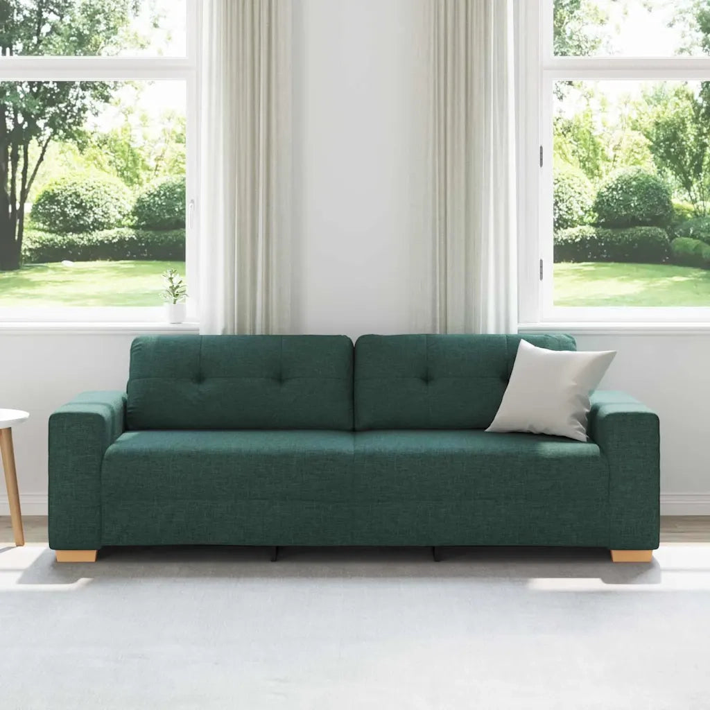 Divano a due posti con cuscino Verde scuro Tessuto 4105093