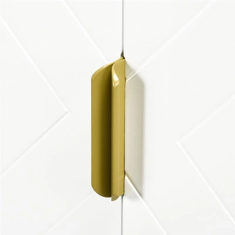 MOBILE BAGNO SOTTOLAVABO CON ARMADIETTO 2 ANTE 60X30X65 CM BIANCO E ORO