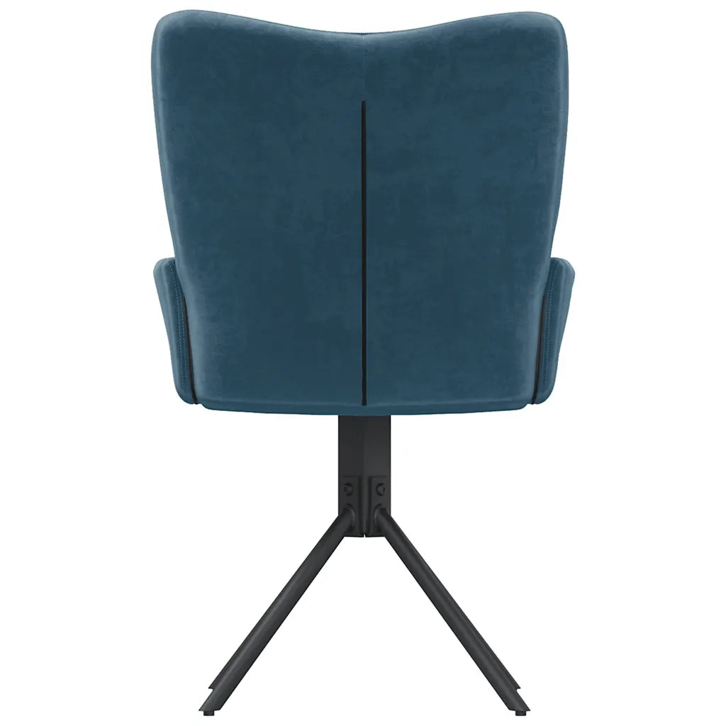 Sedie da Pranzo Girevoli 2 pz Blu in Velluto 344808
