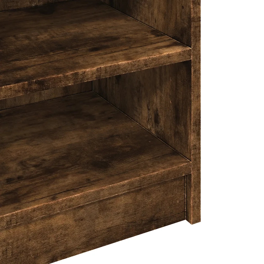 Mobile sottolavabo moderno con ampio spazio contenitivo 90 x 29 x 55 cm realizzato in legno composito finitura rovere affumicato 02_0049545
