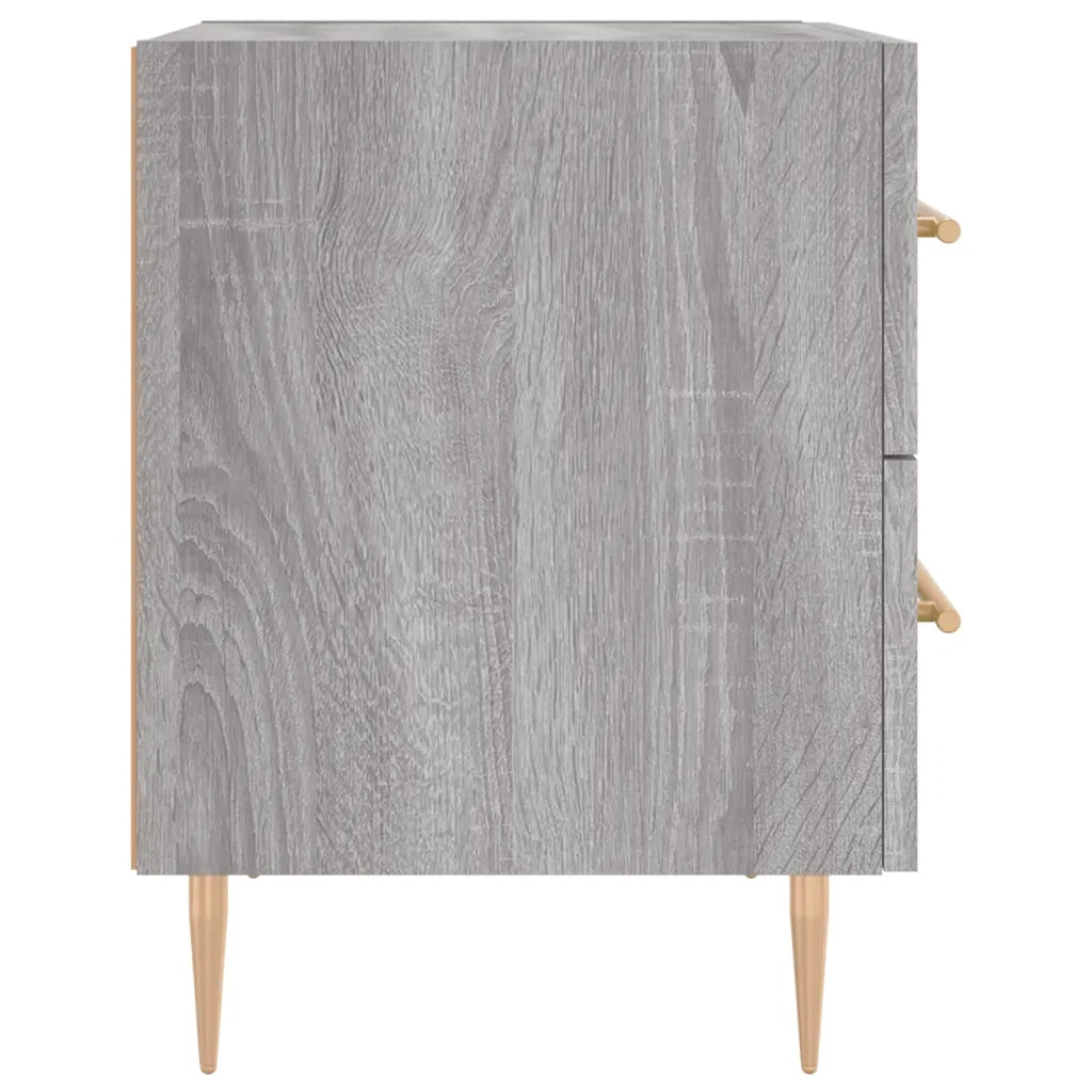 Comodini 2 pz Grigio Sonoma 40x35x47,5 cm in Legno Multistrato 827289