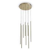 Lampada Da Terra Look 8 Luci Led Integrato Ottone