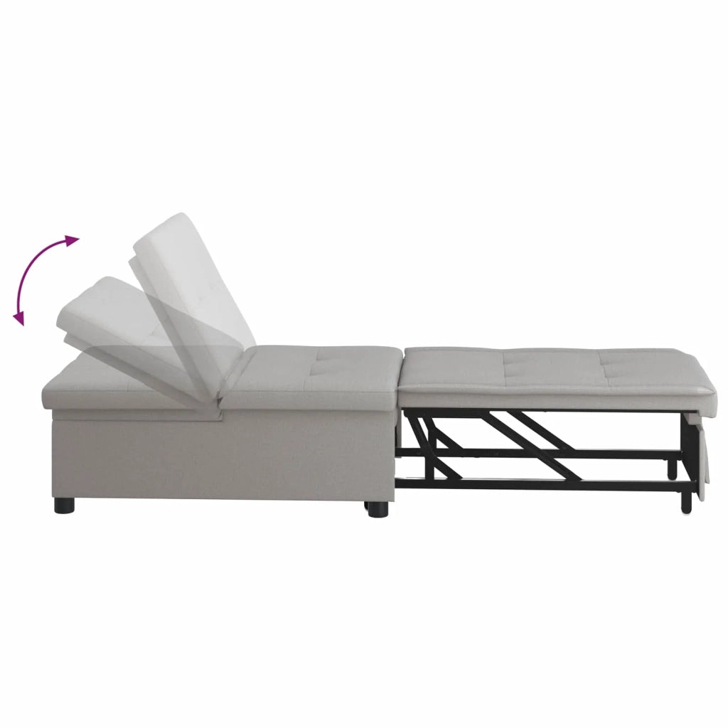 Divano Letto Estraibile Grigio 194 x 50 x 82 cm Tessuto 42008591