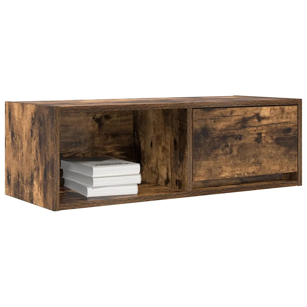 Mobile Porta TV Rovere Fumo 80x31x25,5 cm in Legno Multistrato