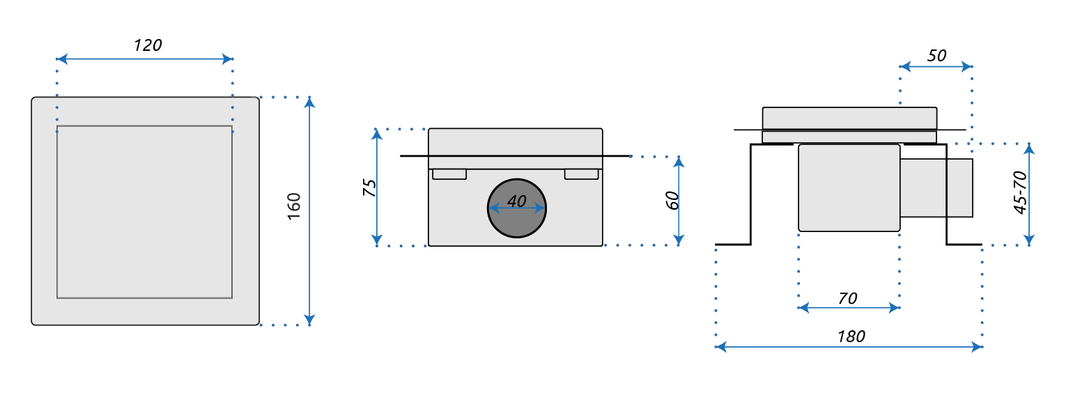 Scarico Lineare Rea Cross Nickel Brush 12x12