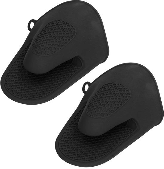 Siliconi per tovaglioli da cucina - Resistente al calore - Nero - 2 pezzi - Adatto per cucina