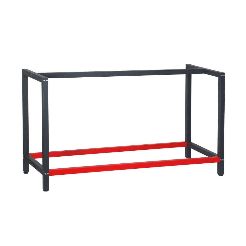 Gamba per banco da lavoro 150 cm supporto scrivania in acciaio rosso antracite imballo officina 16_0002509