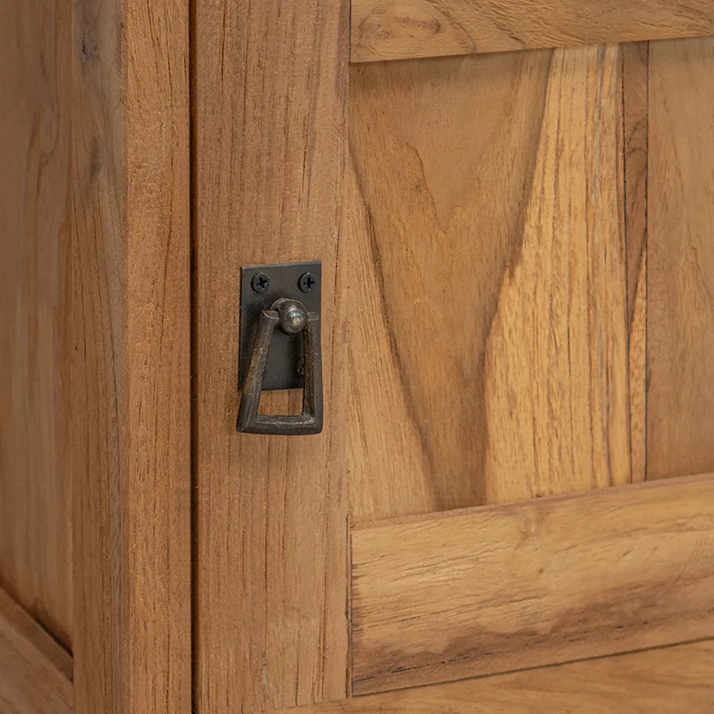 Comodino | Armadio da Notte | Mobiletto da notte in Legno Massello di Teak 40x30x50 cm