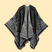 Sciarpa grande, semplice ma sofisticata, in stile etnico delle praterie, mantella, sciarpa in cashmere
