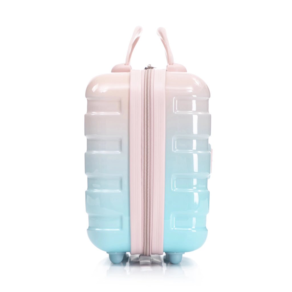 Carrello pieghevole set da viaggio con 4 valigie, ruote girevoli e lucchetto a combinazione, pc rosa, 50.0 × 29.5 × 77.5 cm