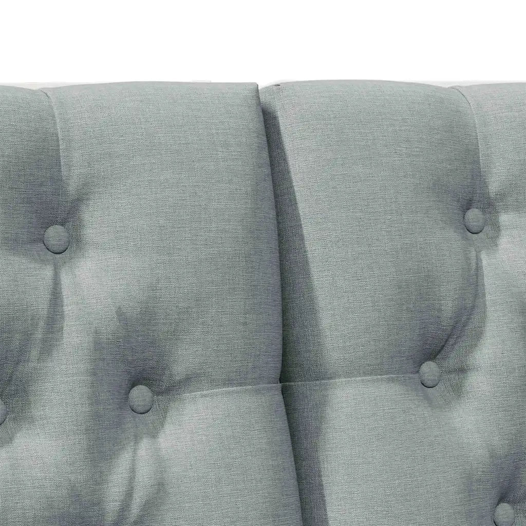 Testiera imbottita Grigio chiaro 200 cm Pino massello 879323
