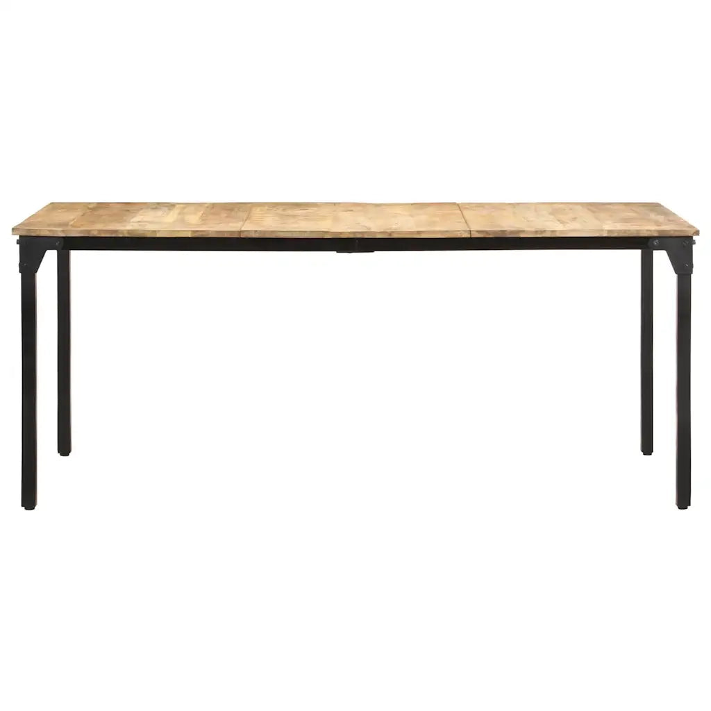 Tavolo da Pranzo 180x90x76 cm in Legno Massello di Mango Grezzo