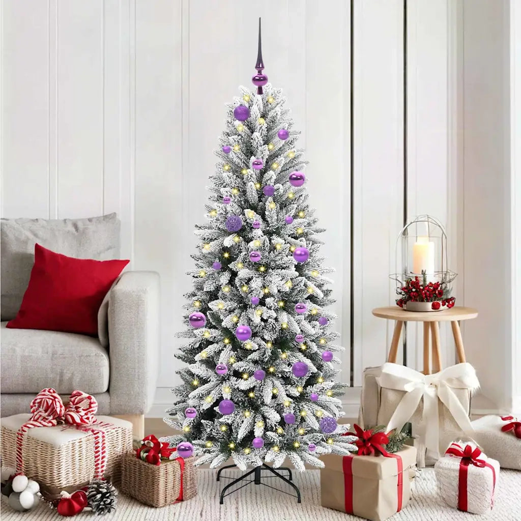 Albero di Natale | Decorazioni natalizie artificiale con 150 LED Bianco 150 cm