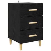 Comodino | Armadio da Notte | Mobiletto da notte Rovere Nero 40 x 40 x 66 cm Legno multistrato