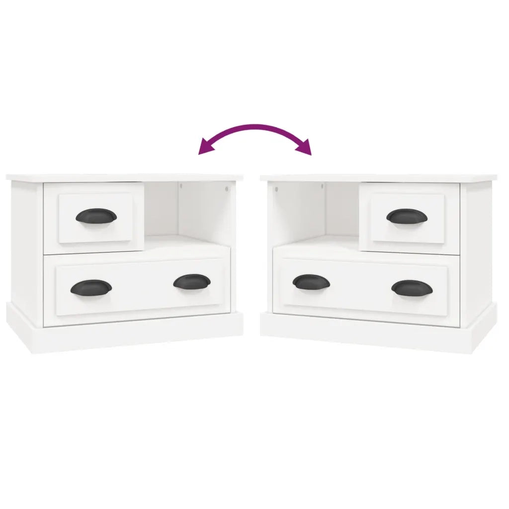 Comodino Bianco 60x39x45 cm 816360