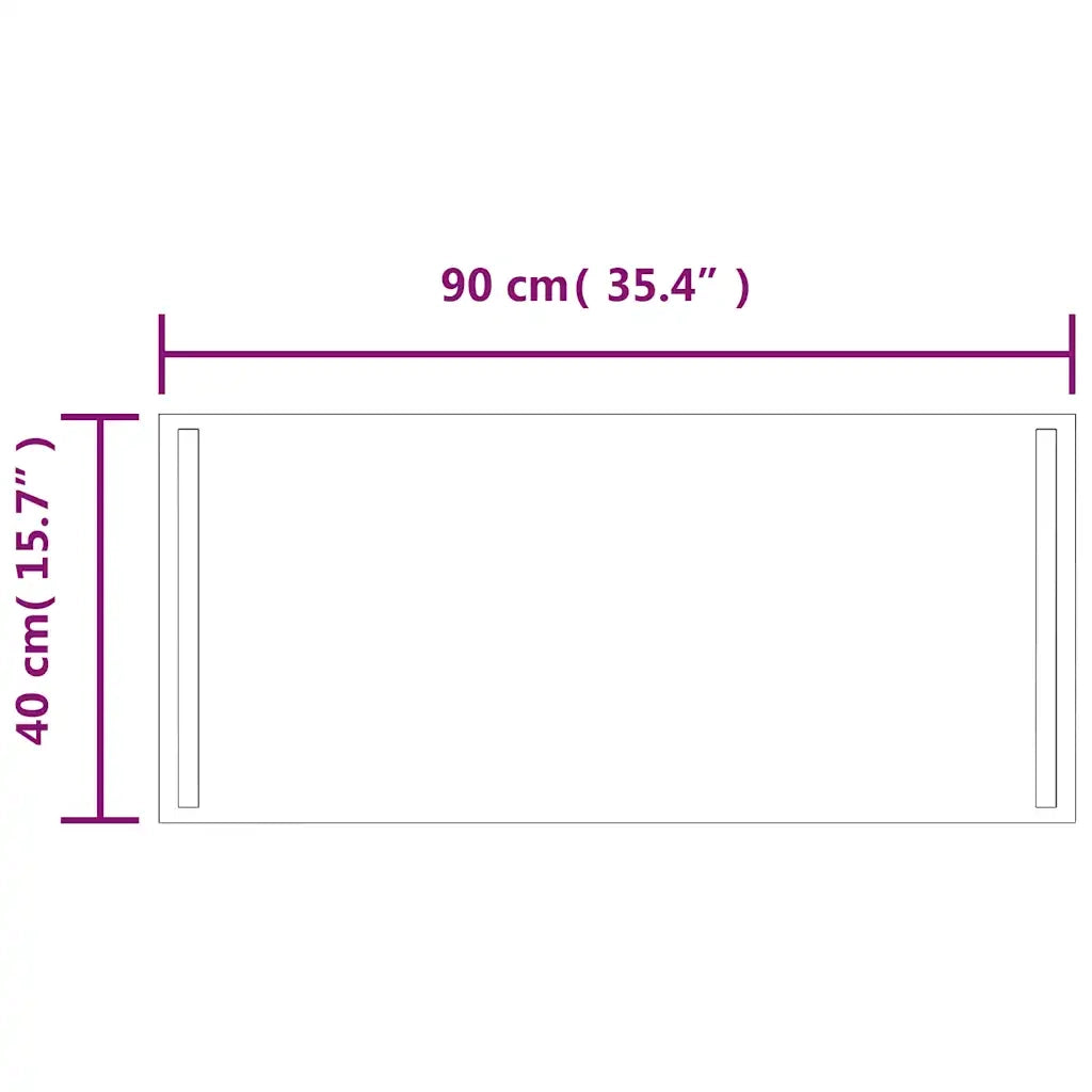 Specchio da Bagno con Luci LED 90x40 cm 151750