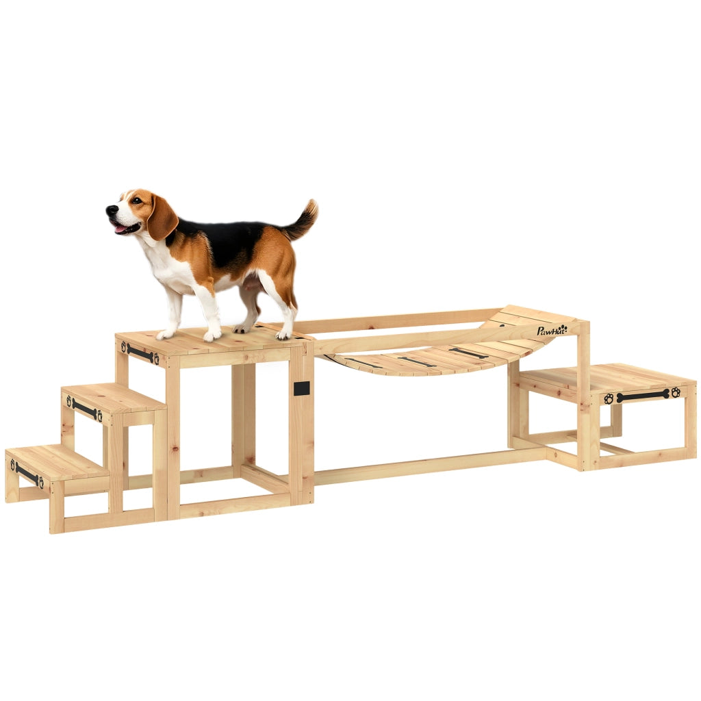 Kit Agilit¨¤ Cane 3 Pezzi ¨C zephmum ¨C Legno Massello Naturale