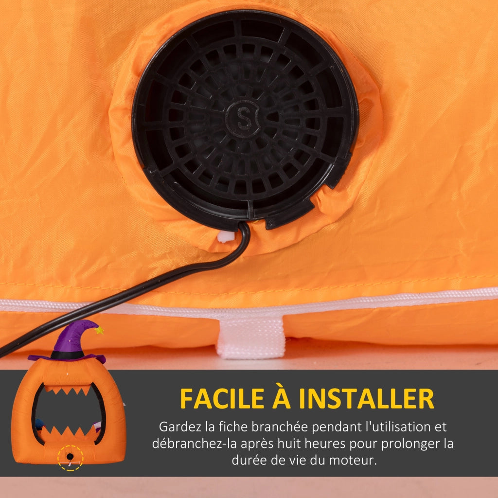 Pumpkin Arch Inflatable Halloween Decorazione 150 cm ¨C Zephmum ¨C Con Luci LED e Fantasma