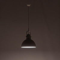 Lampada a Sospensione 38x38xH165 cm in Metallo Kande Paralume bianco opaco