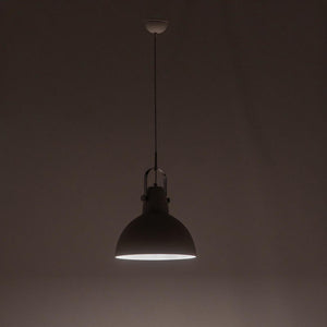 Lampada a Sospensione 38x38xH165 cm in Metallo Kande Paralume bianco opaco