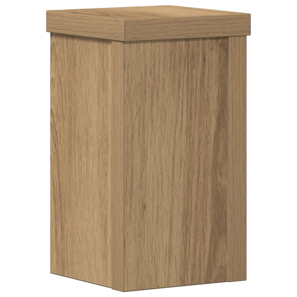 Supporti per Piante 2 pz Rovere 10x10x18 cm in Multistrato 852887