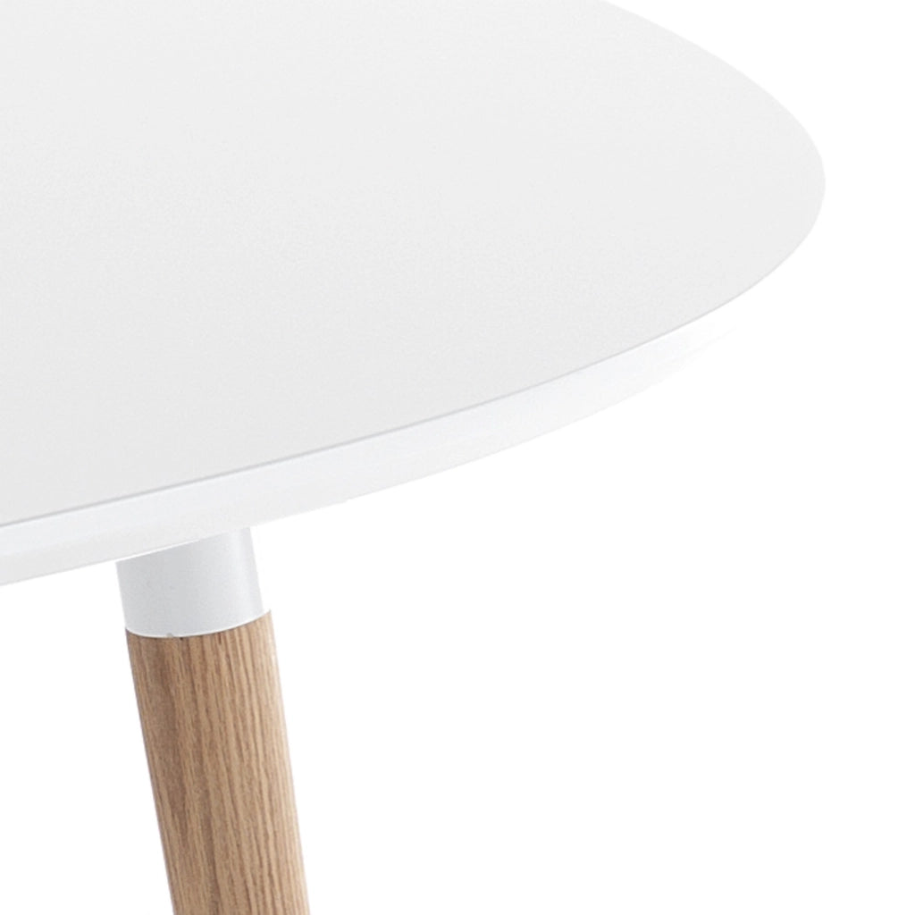 Tavolo effetto legno laccato bianco opaco cm H75 x L105 x P170
