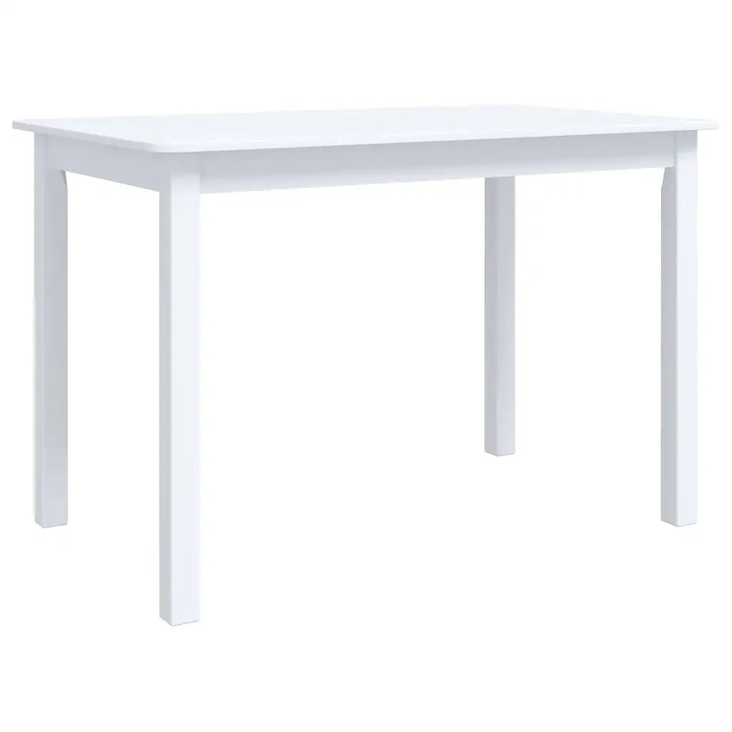 Tavolo da Pranzo | Tavolo da cucina Bianco 114x71x75cm in Legno Massello di Hevea