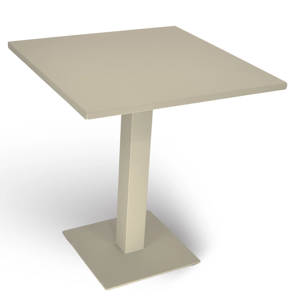 Tavolo da bar beige cm 70 x cm 70 con piano in alluminio verniciato x 3
